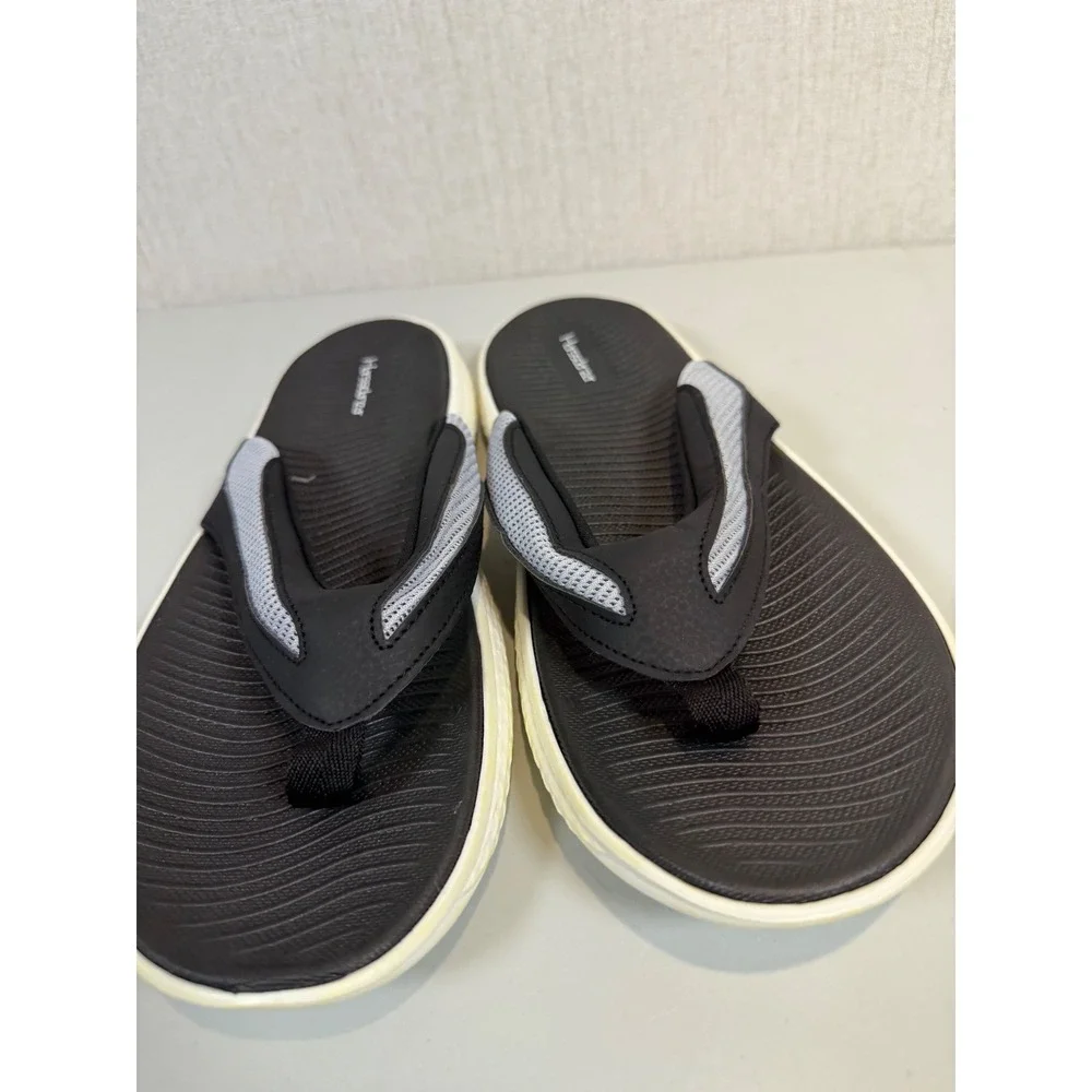 Harssdanzar men flip flop breathable mesh straps, and lightweight EVA soles sz 9